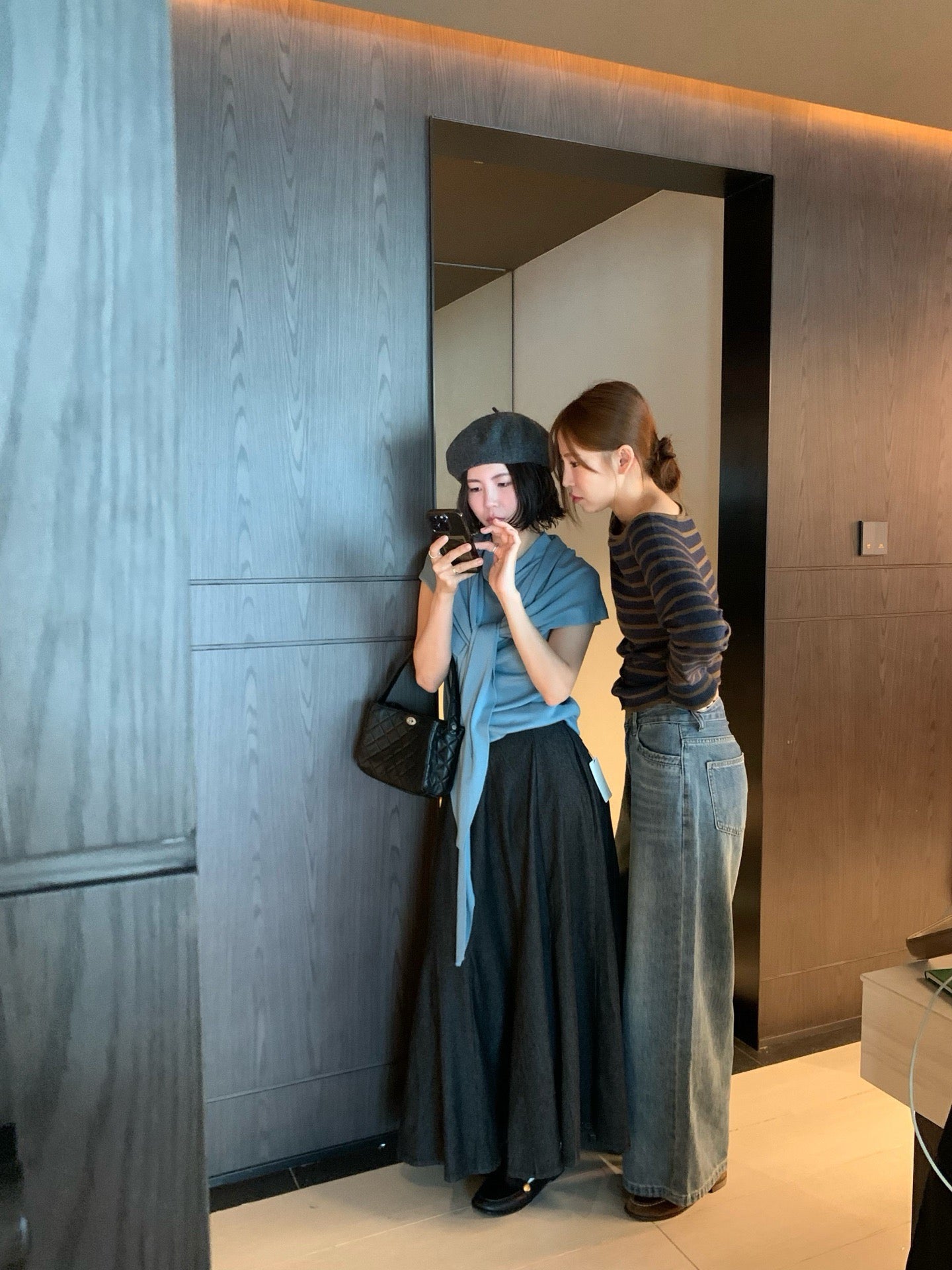 // 可分開慵懶半高領小短袖NT+披肩兩件套