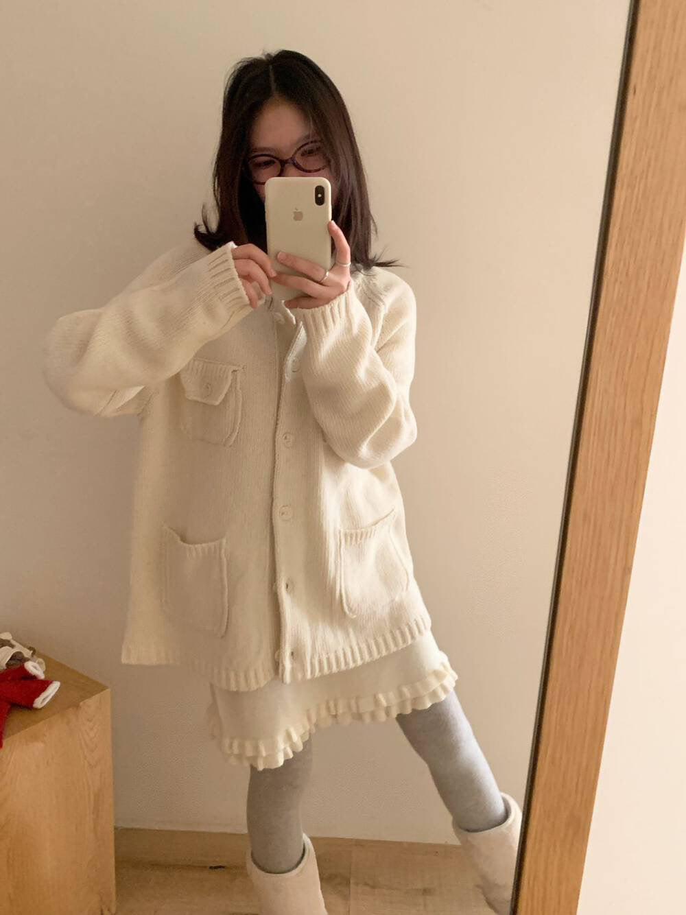 /// 100%羊毛多口袋設計慵懶感中長CD