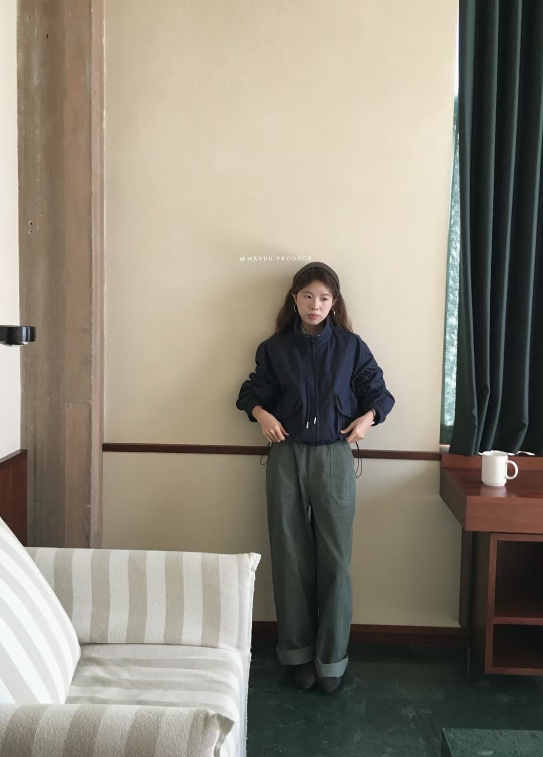 // 小個子必入短款立領口袋外套