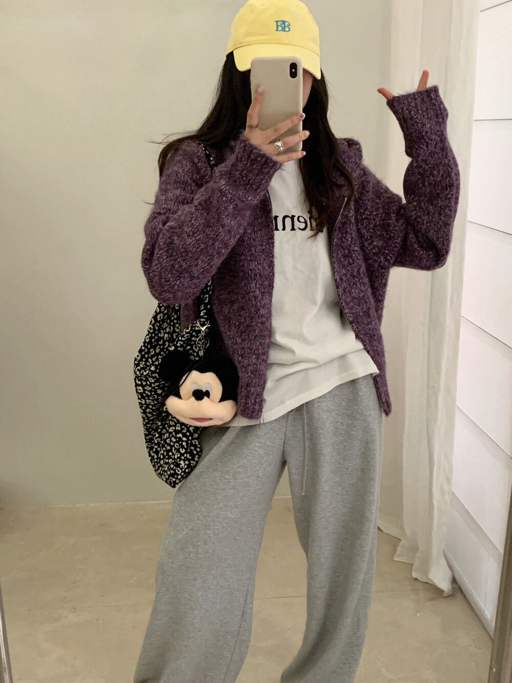 // 8%wool花線上下拉鍊連帽CD