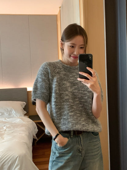 // 10%wool超軟糯混針短袖NT