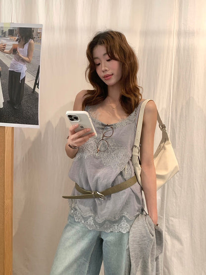 // 小性感層次穿搭必備lace吊帶