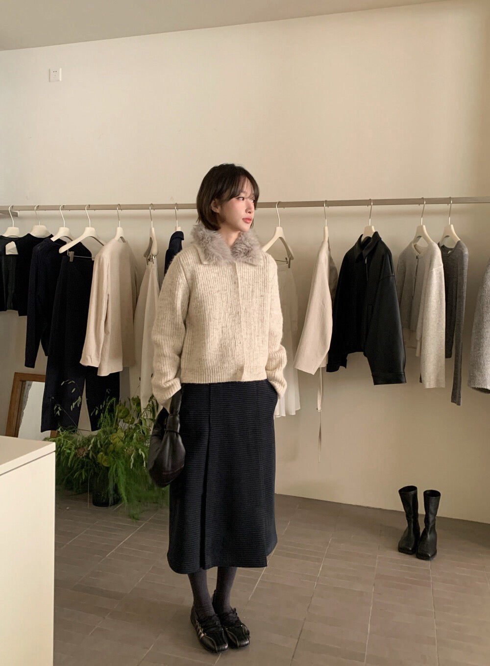 // 20%羊毛高質可拆毛毛領CD