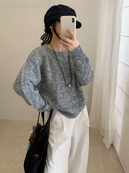 // 超美花線圓領毛衣