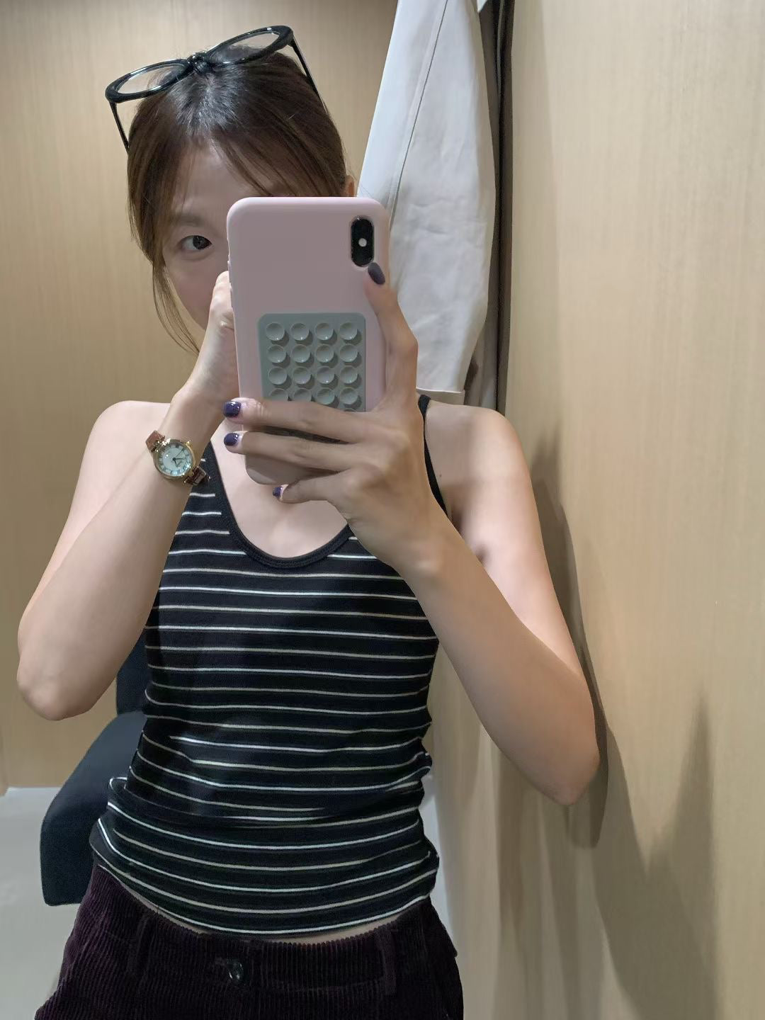 // 一體杯彈性間條小吊帶