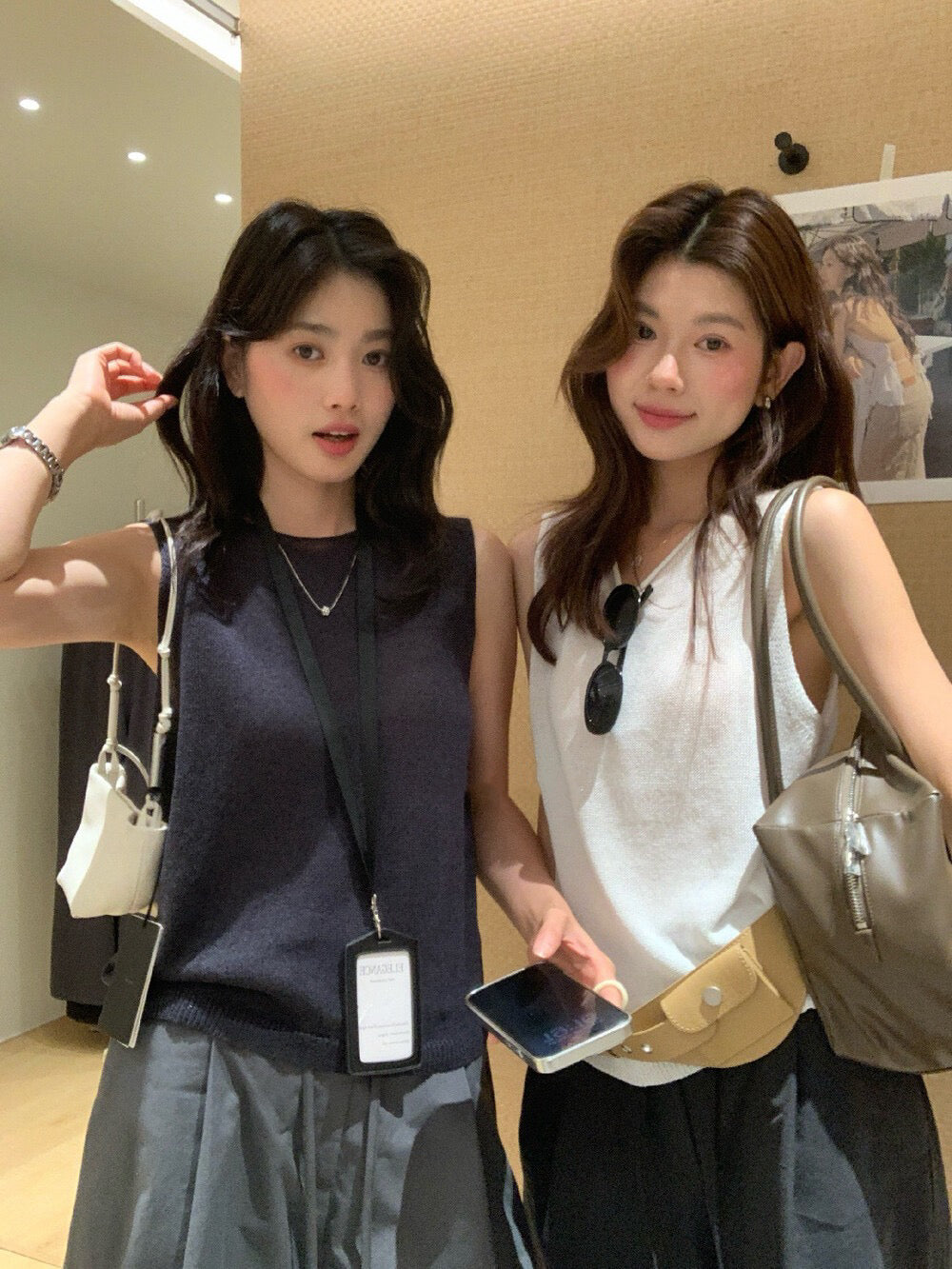 // 輕身紙紗線針織背心