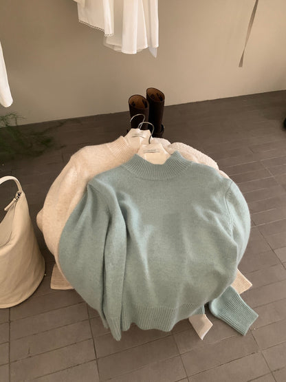 // 10%angora半領16色套頭NT