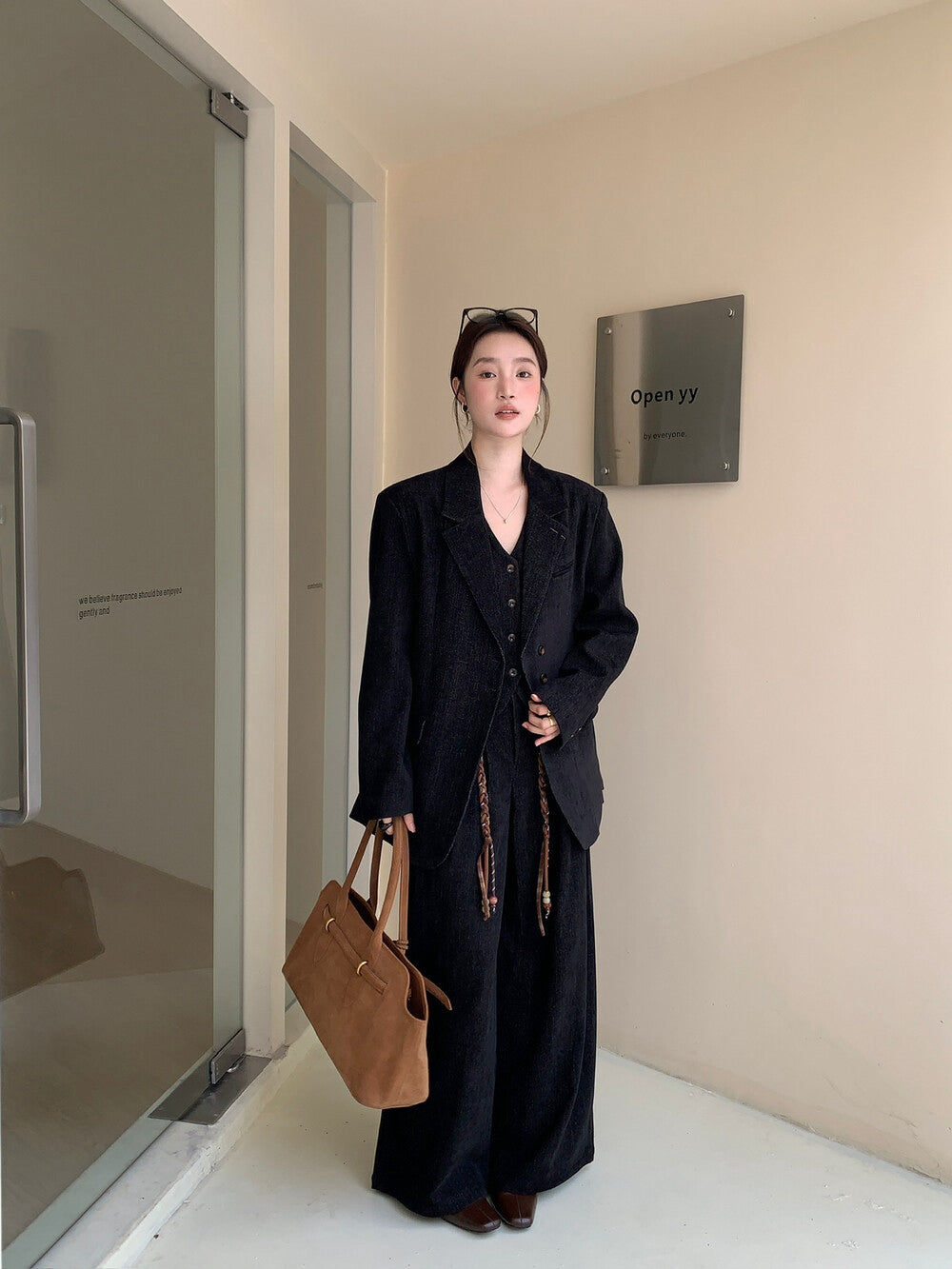 // 超美雪尼爾絨馬甲+褲+外套SET(外套可分開單買)