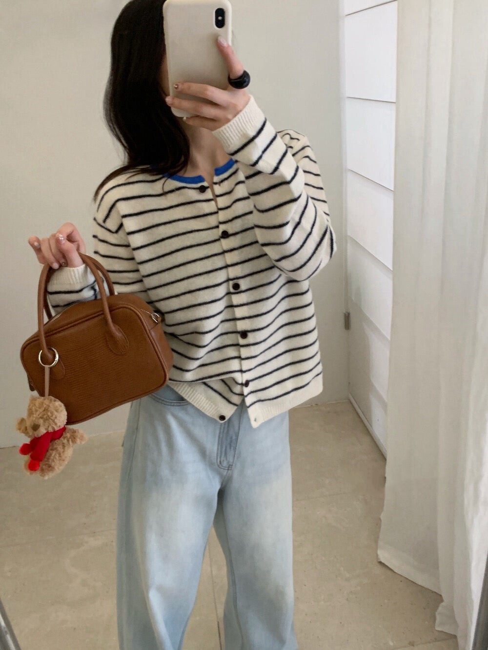 // 100%wool復古撞色包邊間條CD