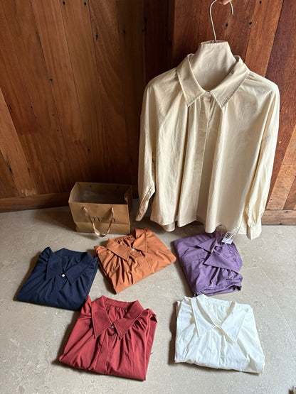 // 暗扣打褶設計側廓型鬆弛感簡約SH