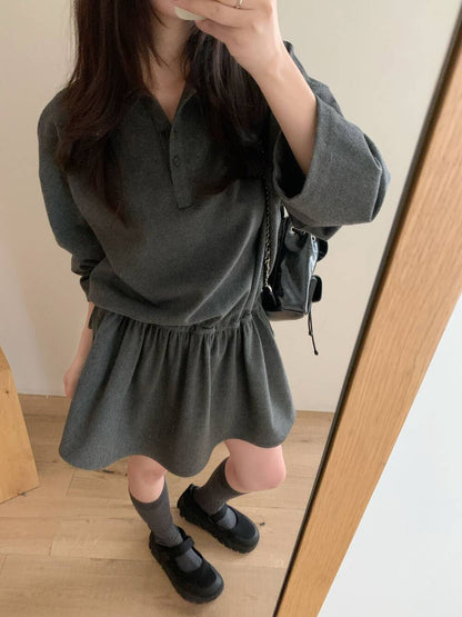 // 休閒運動風可束腰polo領OPS