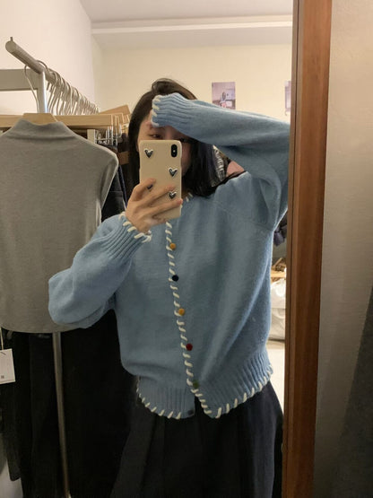 // 6%羊毛手縫線包邊彩扣CD