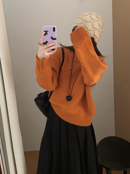 // 菱格織紋高級感圓領NT