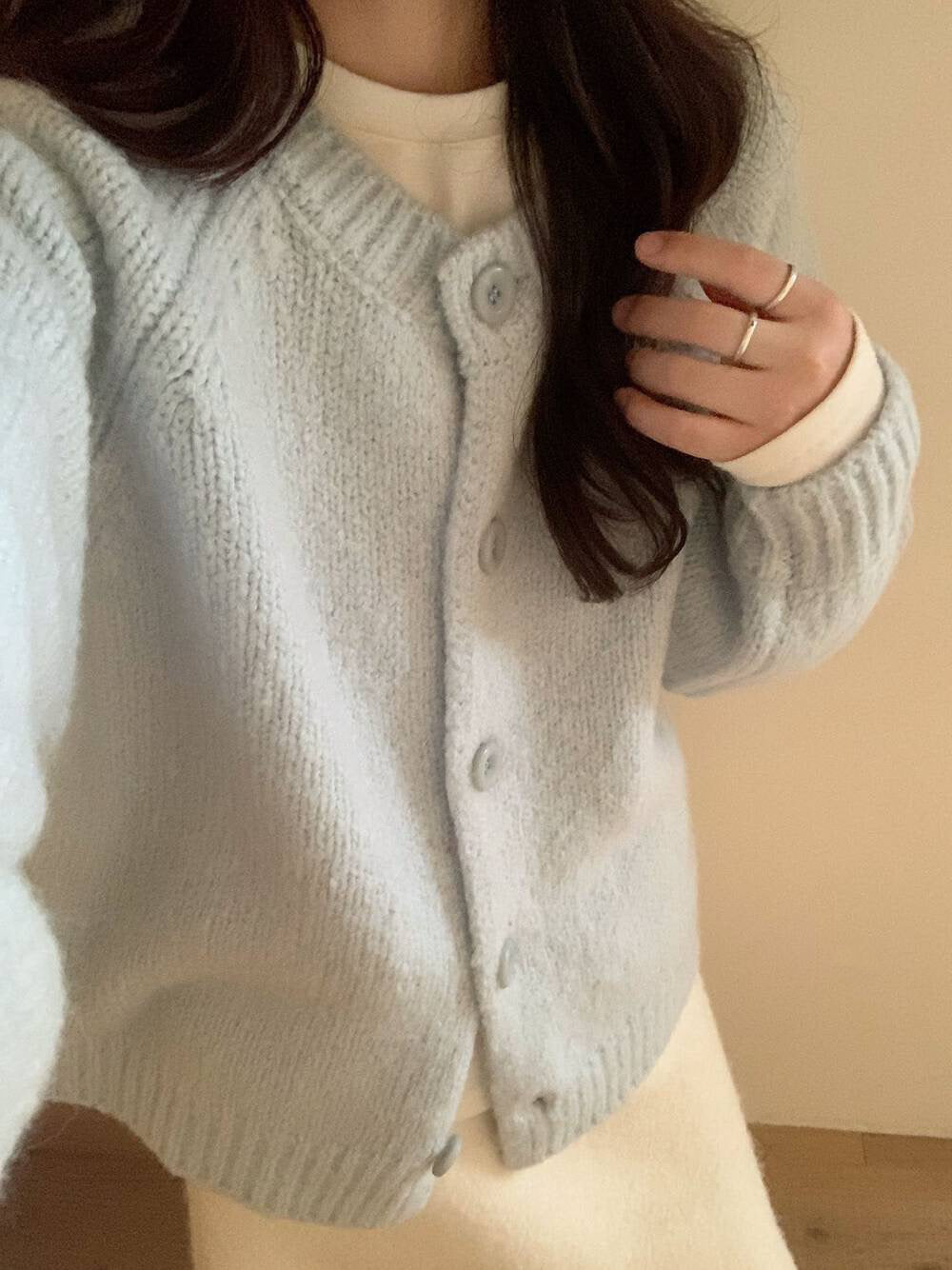 // 溫柔色10%軟糯插肩圓領CD