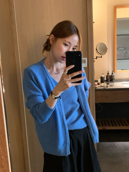 (部分現貨) // 超soft 5%羊毛背心+外套兩件套