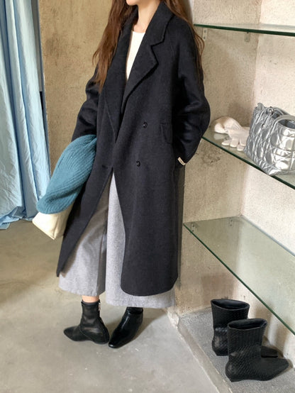 // 10%駱駝絨+90%羊毛超高質法式雙排扣手工外套