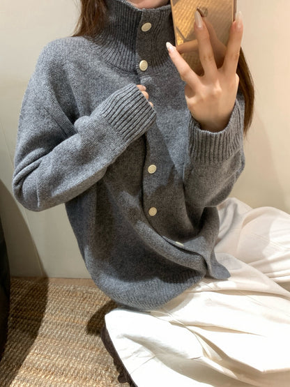 // 直坑紋立領排扣軟糯CD