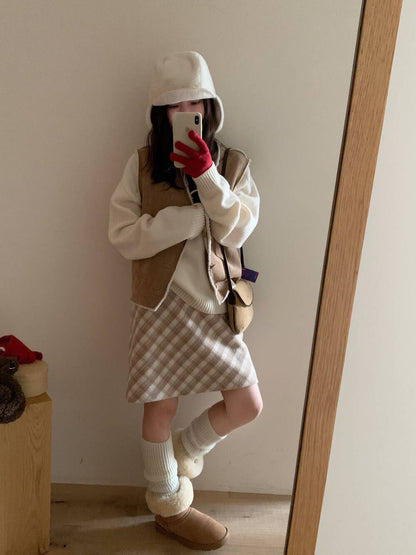 // 可前後雙面穿皮毛一體背心馬甲