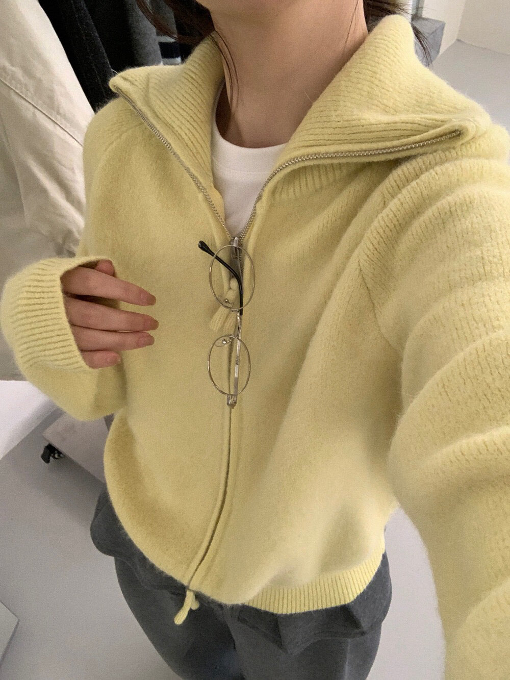 // 10%兔毛連糯拉鍊CD