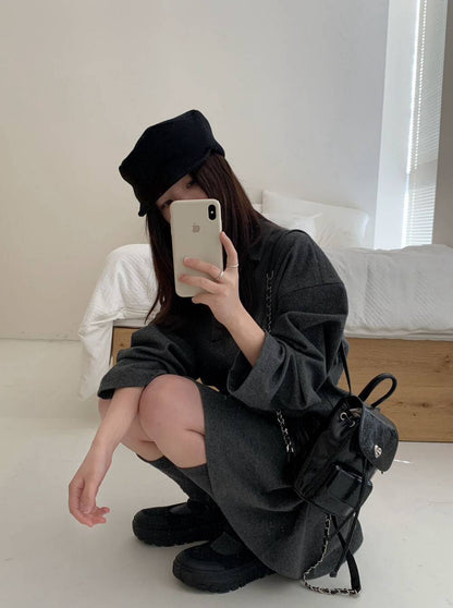 // 休閒運動風可束腰polo領OPS