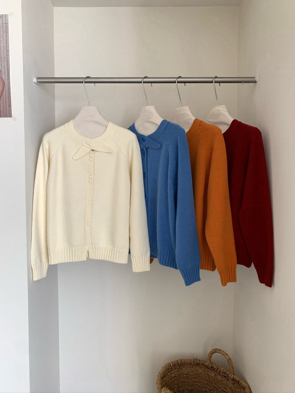 // 設計感交叉領帶double鈕扣CD