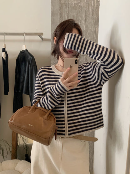 // 高質貂絨圓領拉鍊CD