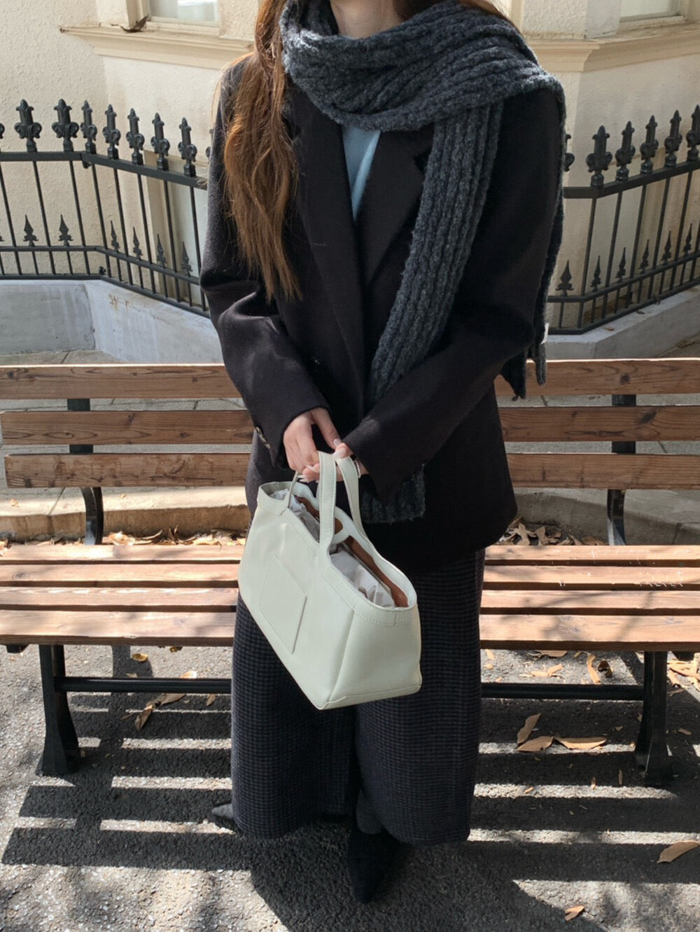 // 10%wool經典雙排扣毛呢西裝外套