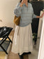 // cashmere+fine wool polo鈕扣間條NT
