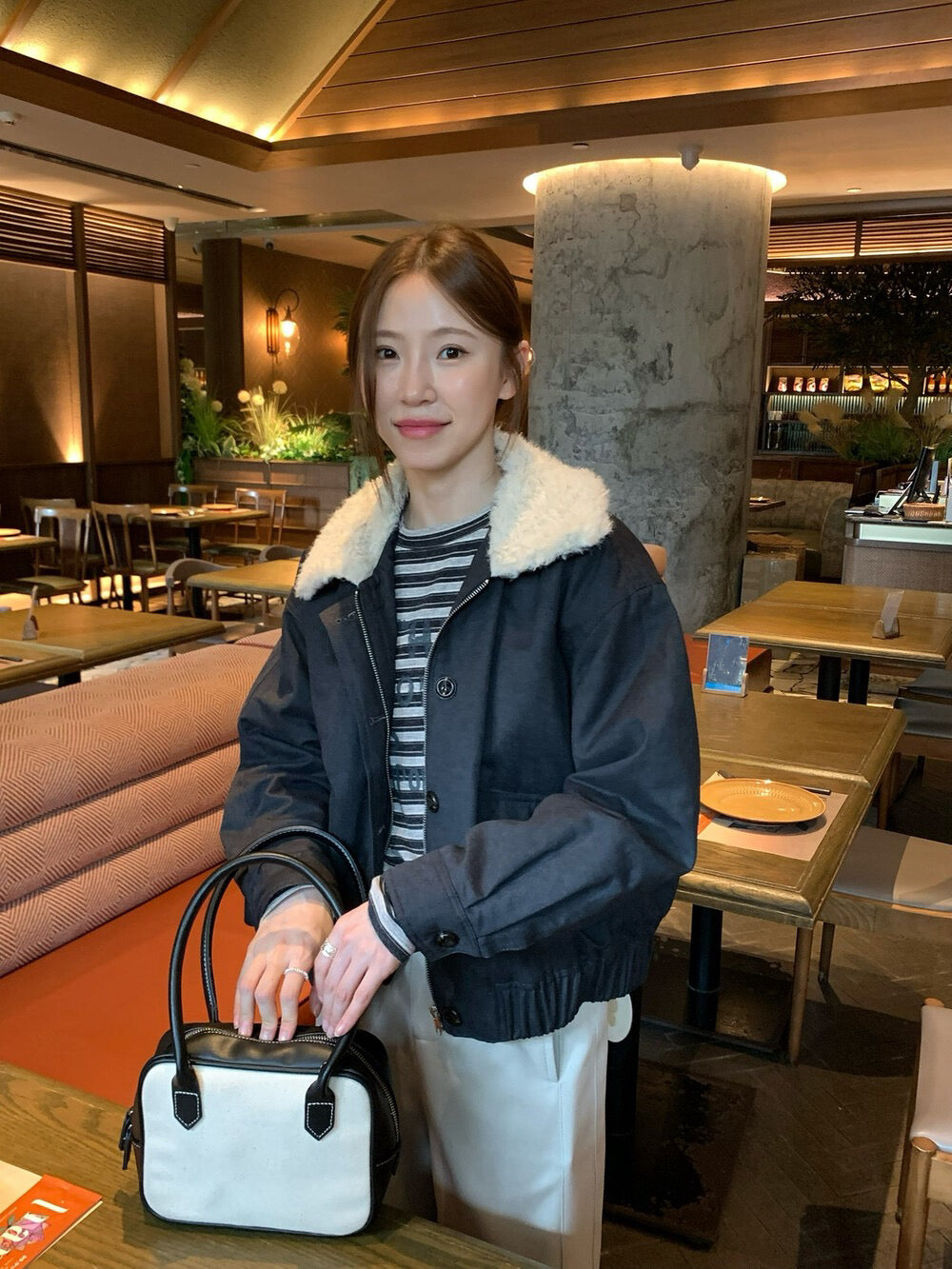 // 帥帥毛毛領夾棉飛行外套