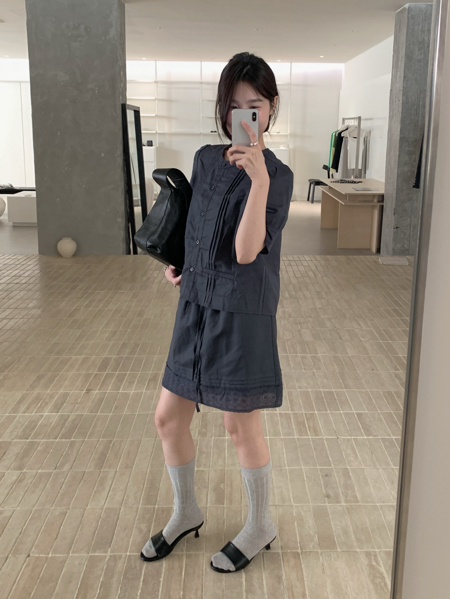 // 超美精緻lace邊拼接麻質套裝(可分開單買)