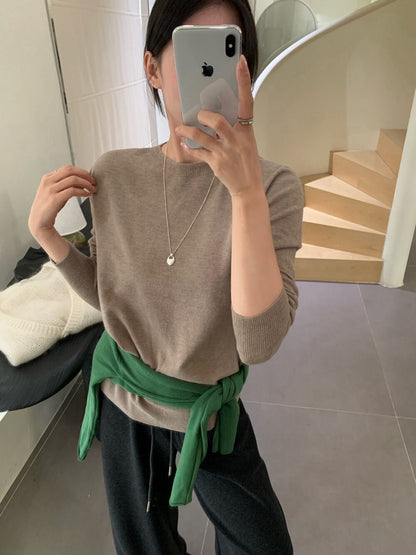 // 5%wool 20色親膚針織上衣