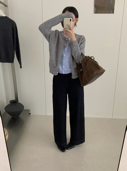 // 檔口爆款軟糯撞色假兩件CD