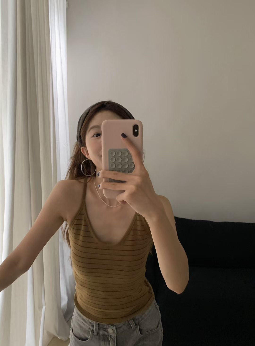// 一體杯彈性間條小吊帶
