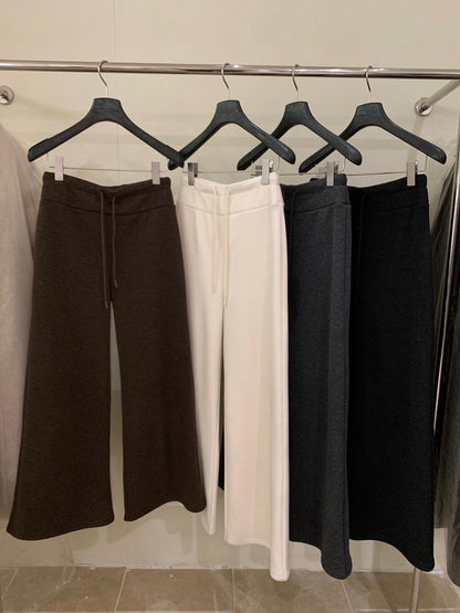 // 懶人神褲～超舒服羊絨微喇叭褲