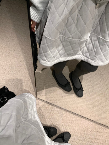 // 減齡款絲絨菱格蓬蓬短裙