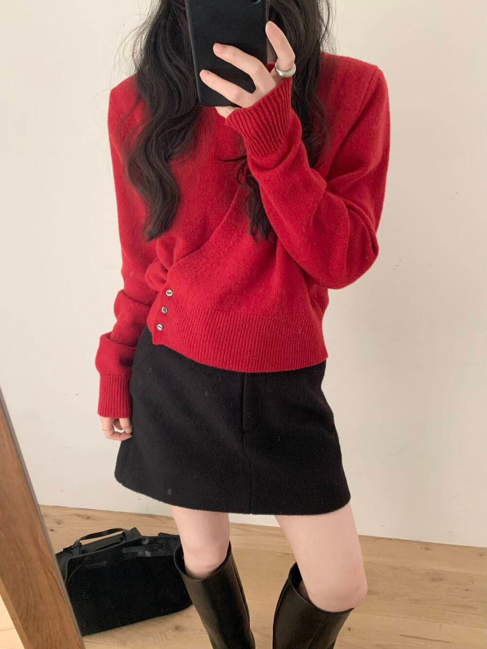 // 100%羊毛軟糯高質交叉鈕扣NT