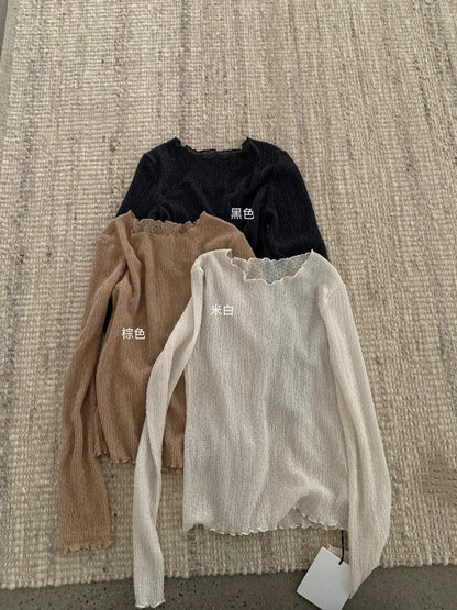 B94 / 自帶肌理感卷卷邊TEE