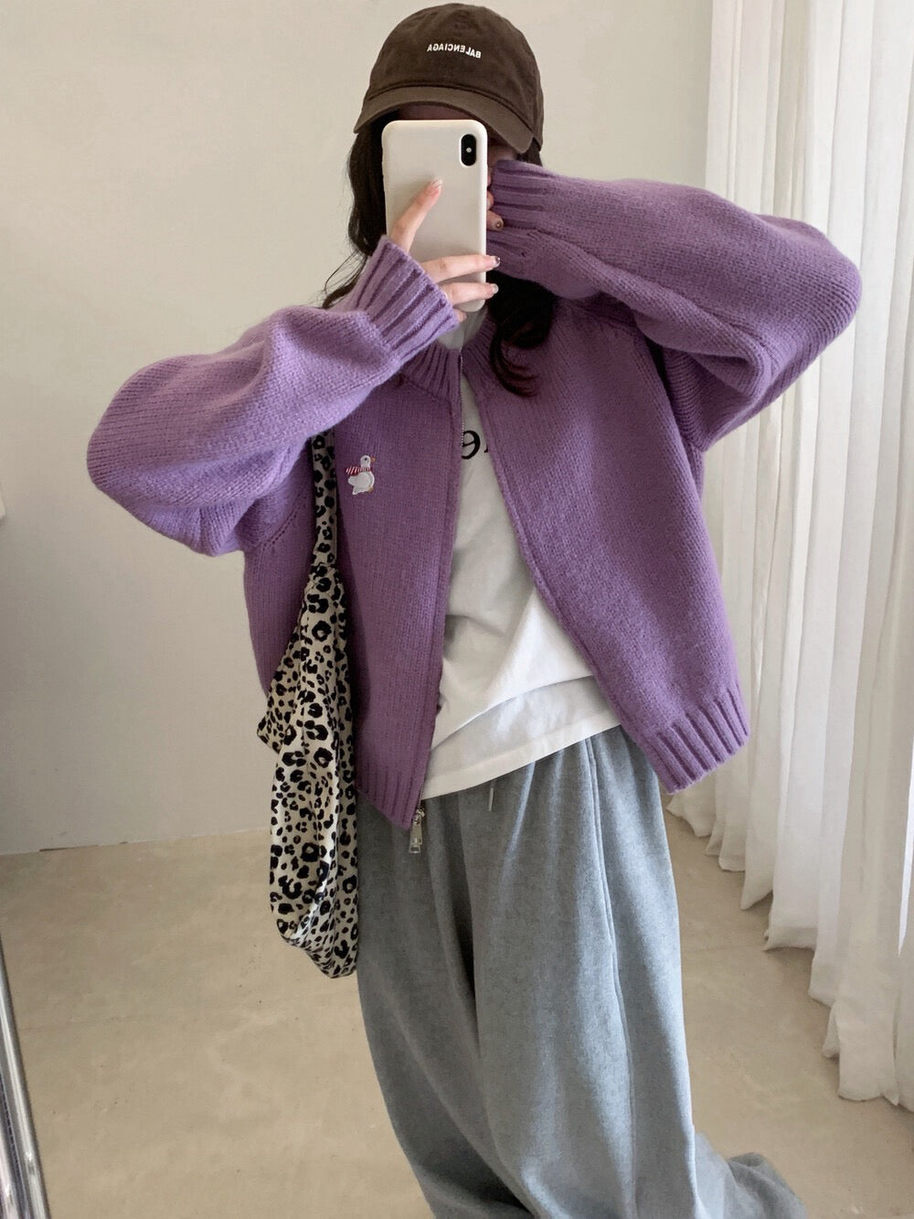 // 可愛動物刺繡上下拉鍊CD