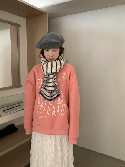 // 超大字母寬鬆版型衛衣