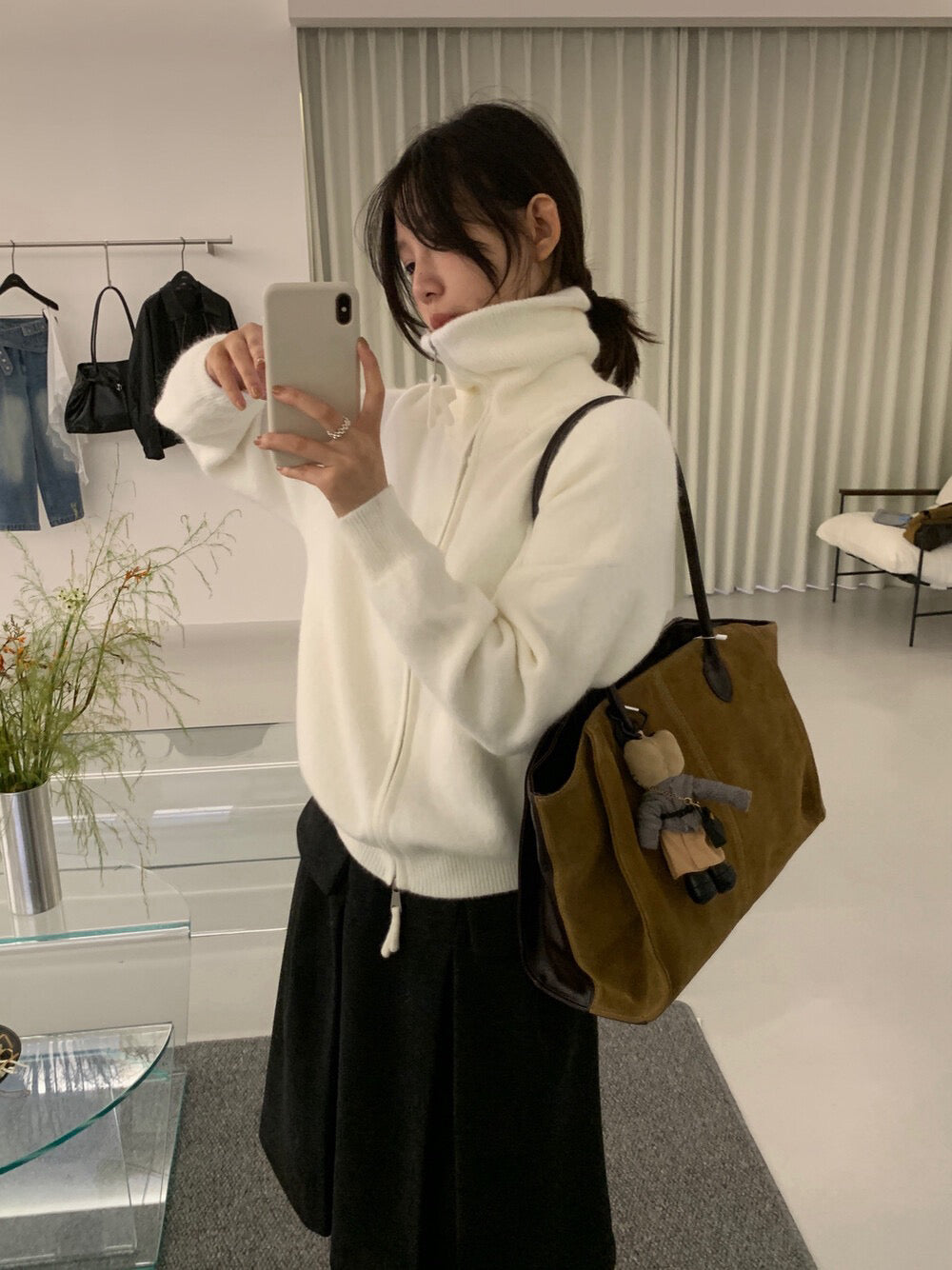 // 10%兔毛連糯拉鍊CD