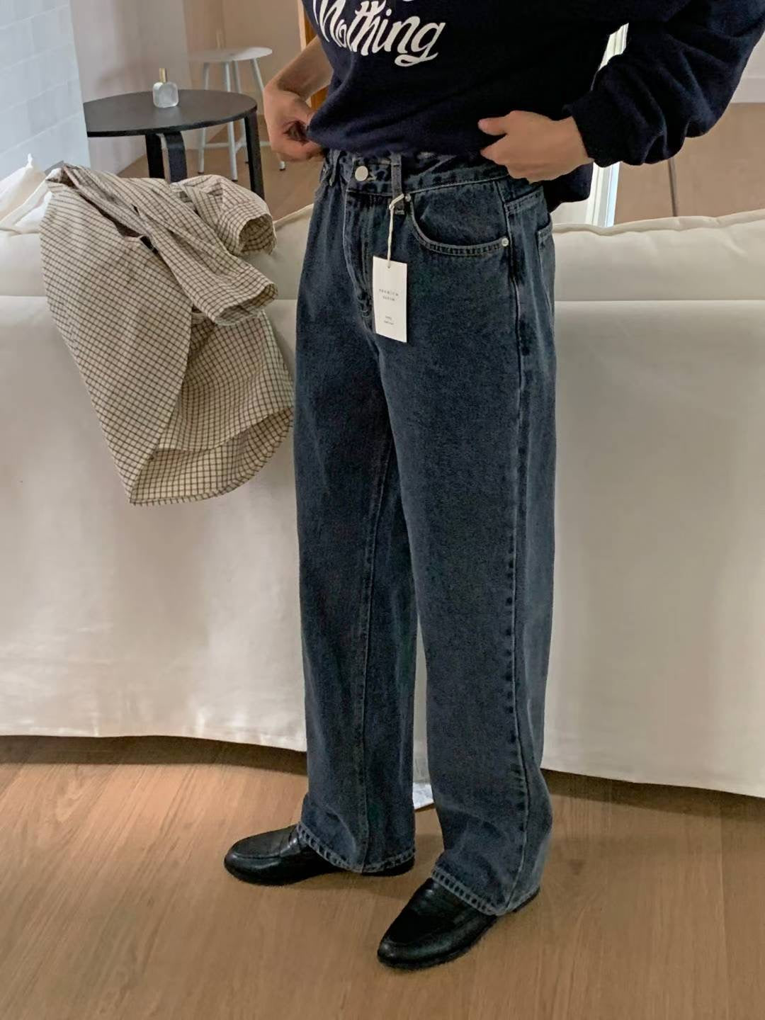 // 復古經典洗水色牛仔褲