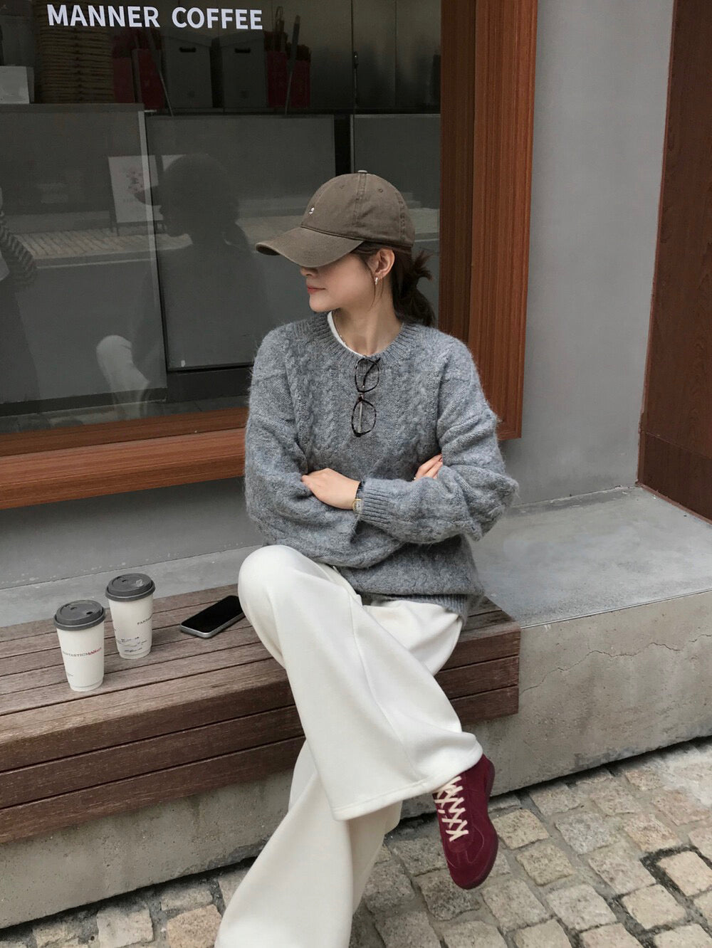 // 10%wool溫柔麻花套頭毛衣