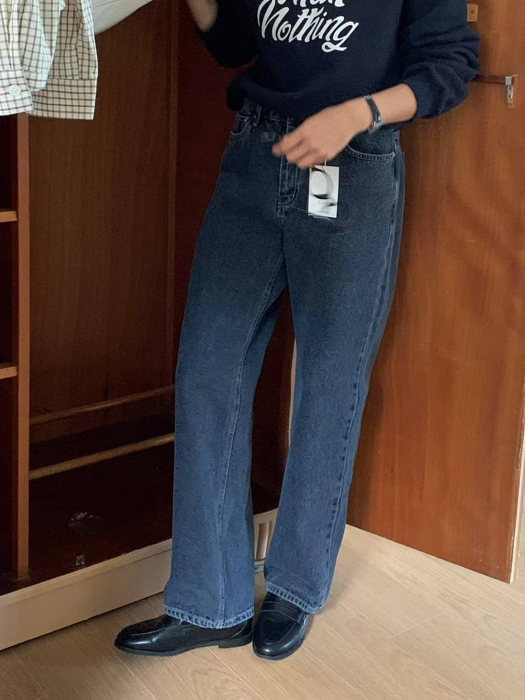 // 復古經典洗水色牛仔褲