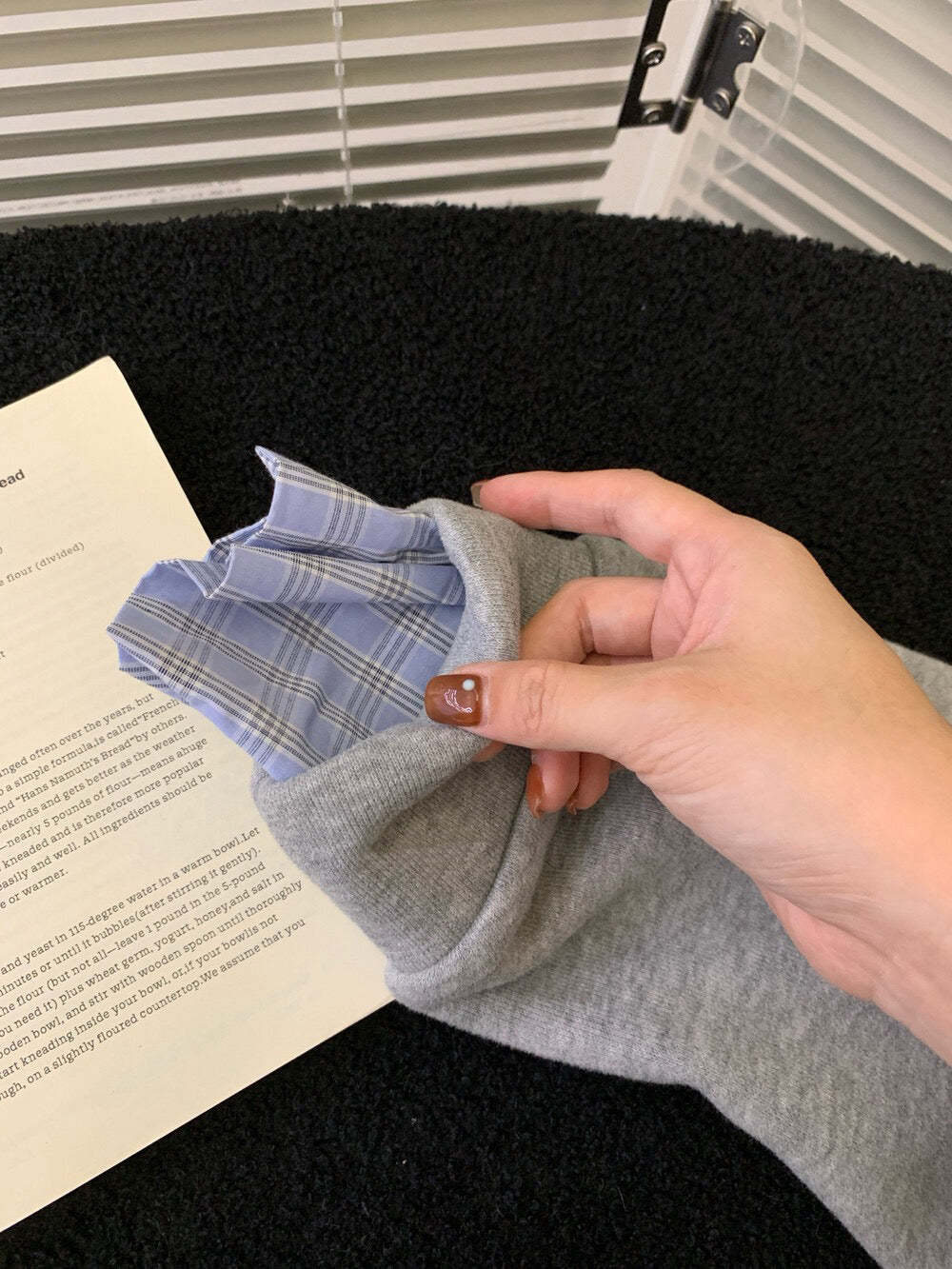 // 超韓拼接袖衛衣+褲頭拼接連針織裙簾褲套裝