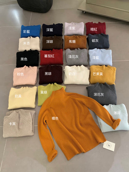 // 超美22色直坑紋不挑身型半領NT