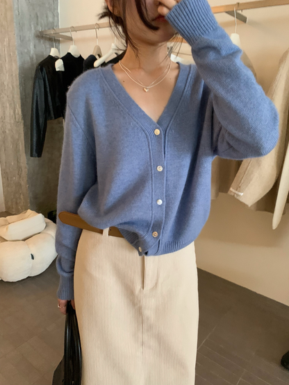 // 超soft兔絨V領CD