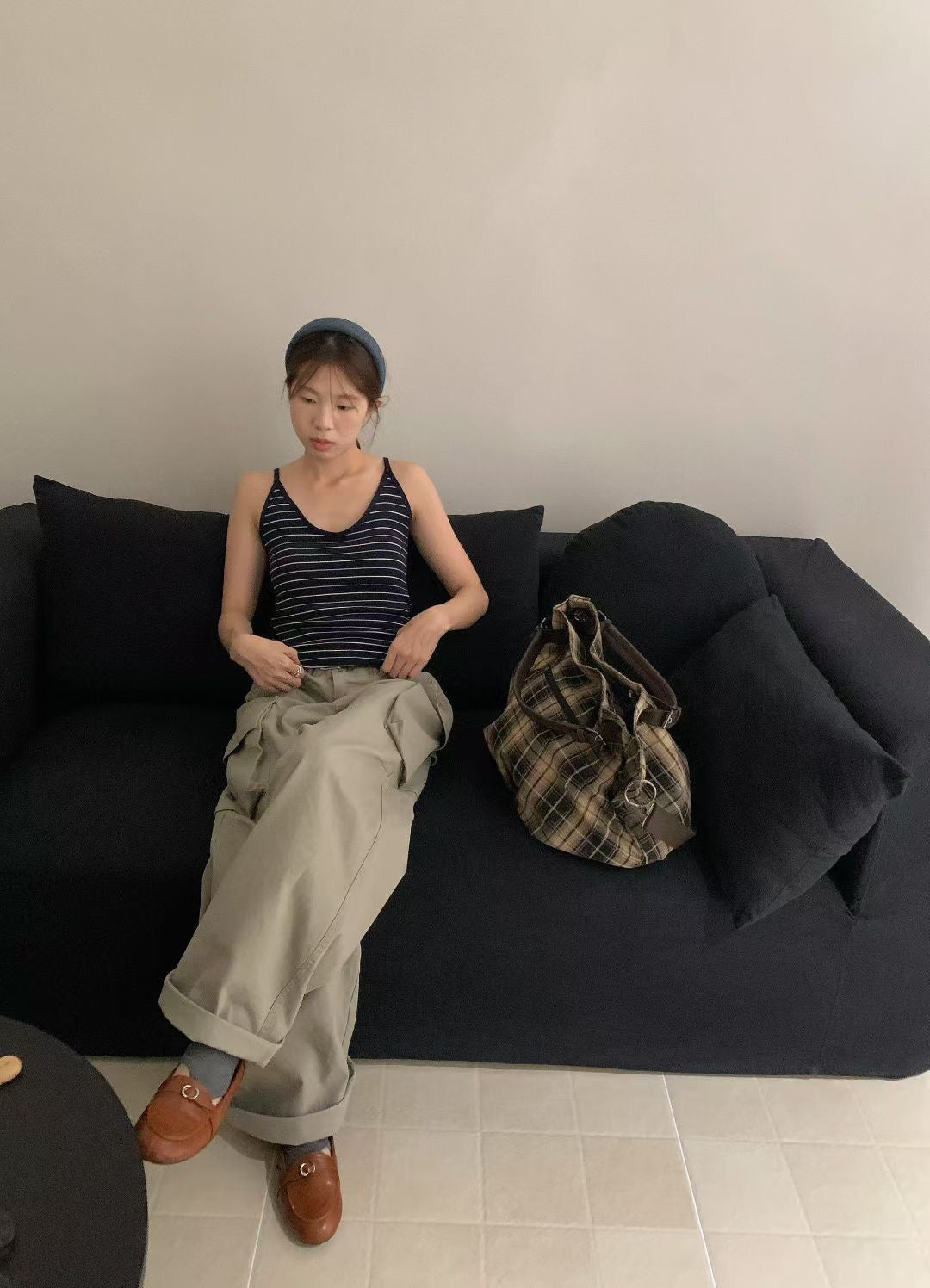 // 一體杯彈性間條小吊帶