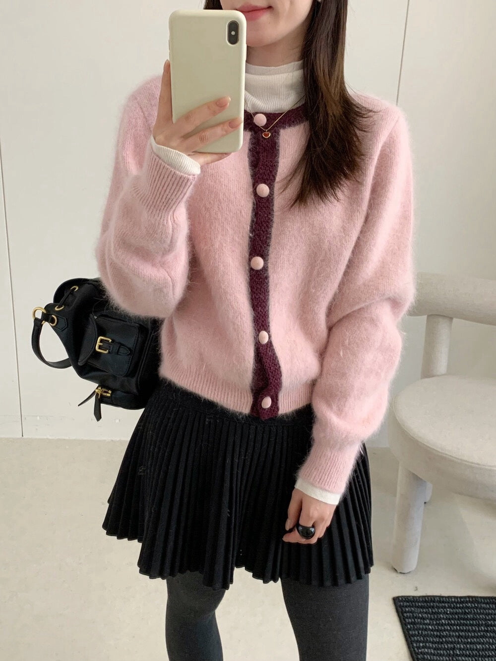 // 高質raccoon超soft毛茸感撞色邊CR