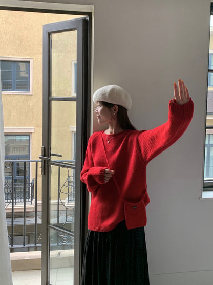 // 20%羊毛疏針圓領NT(連小袋仔)