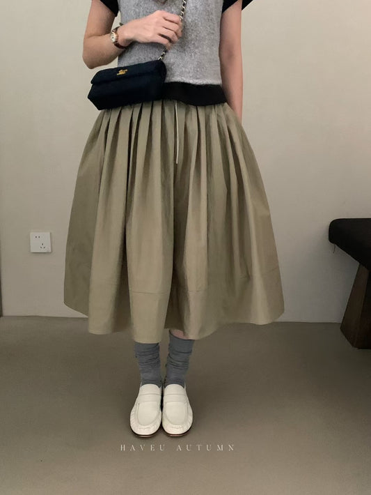 // 長度比例超好蓬蓬褶褶中裙